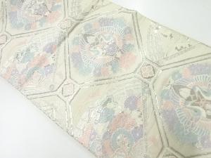アンティーク　蜀江文に花鳥模様織り出し袋帯（材料）